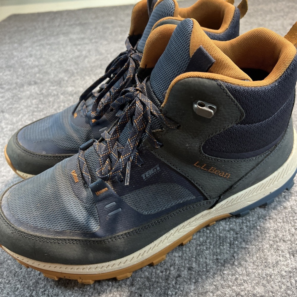 L.L. Bean Access Hiker Mid Men's 13 M Carbon Navy Waterproof Boots 521118 VGC